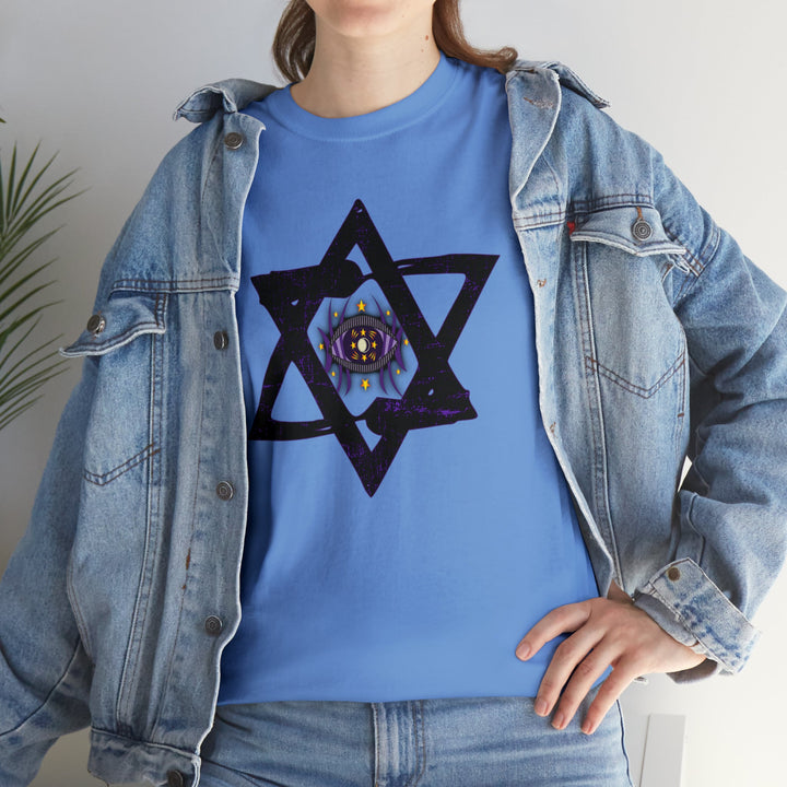 Star Of David All-Seeing-Eye - Unisex Heavy Cotton Tee