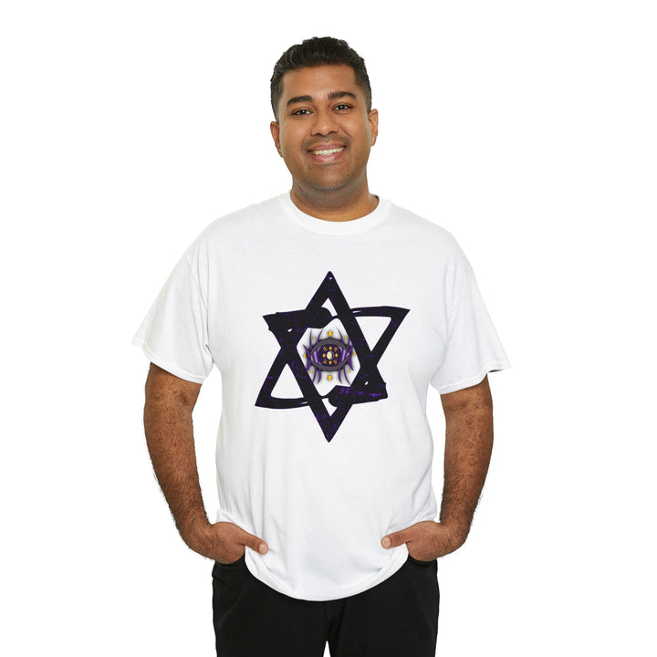 Star Of David All-Seeing-Eye - Unisex Heavy Cotton Tee