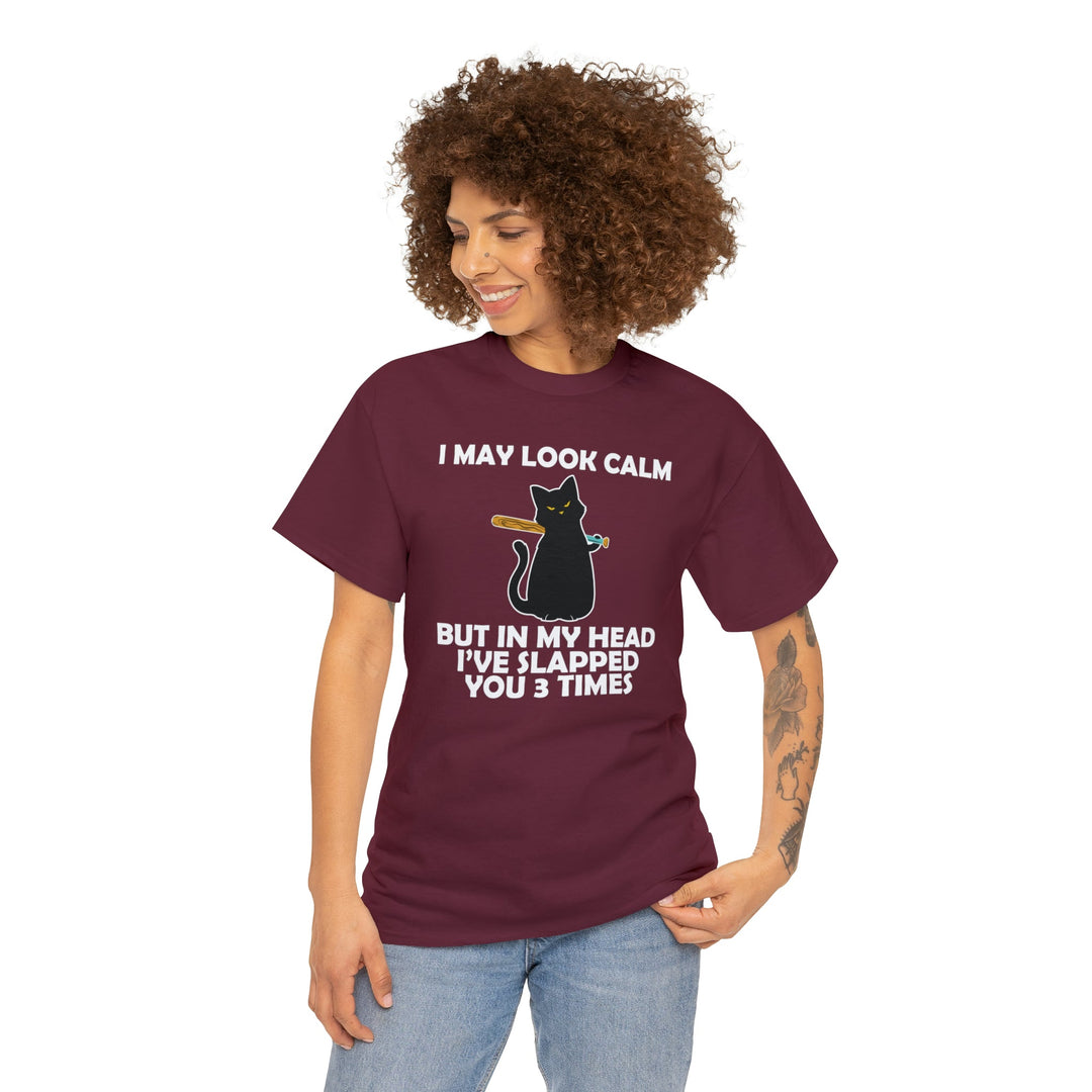 I May Look Calm... Unisex Heavy Cotton Tee
