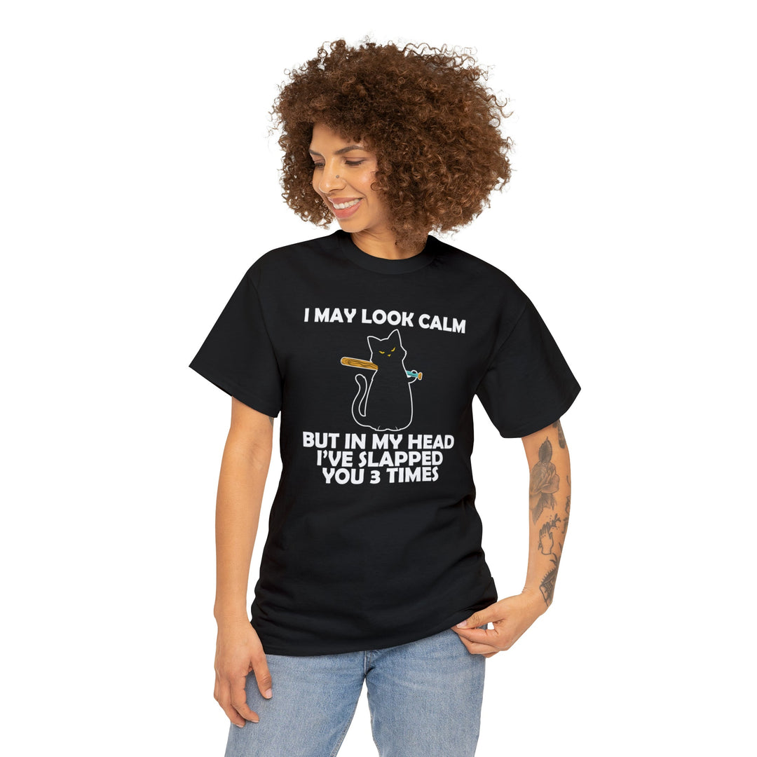 I May Look Calm... Unisex Heavy Cotton Tee