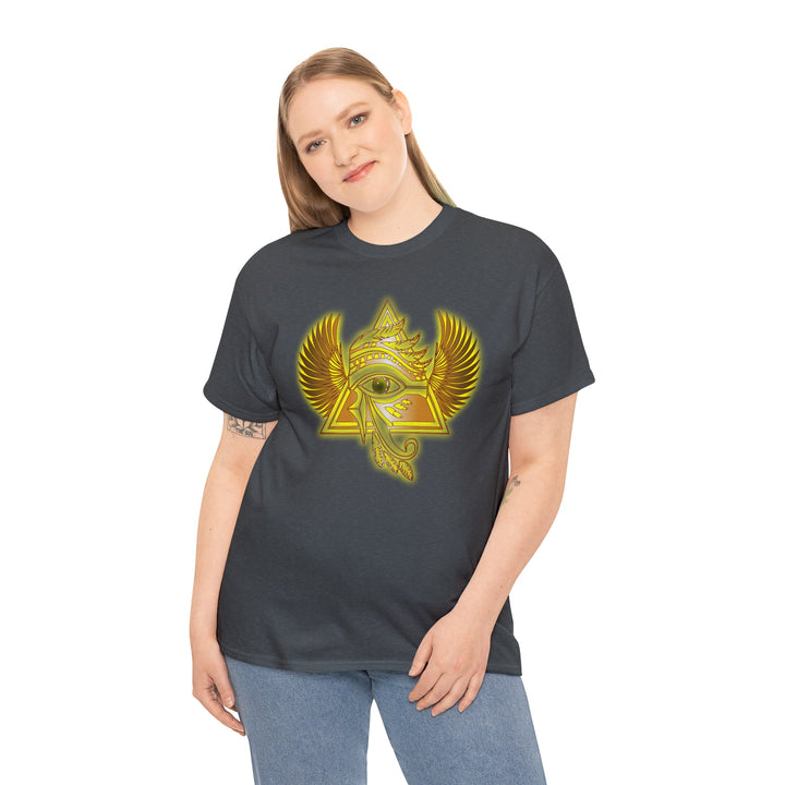 Egyptian Pyramid All-Seeing-Eye - Unisex Heavy Cotton Tee
