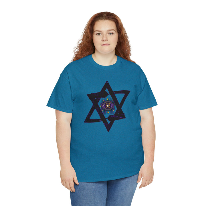 Star Of David All-Seeing-Eye - Unisex Heavy Cotton Tee