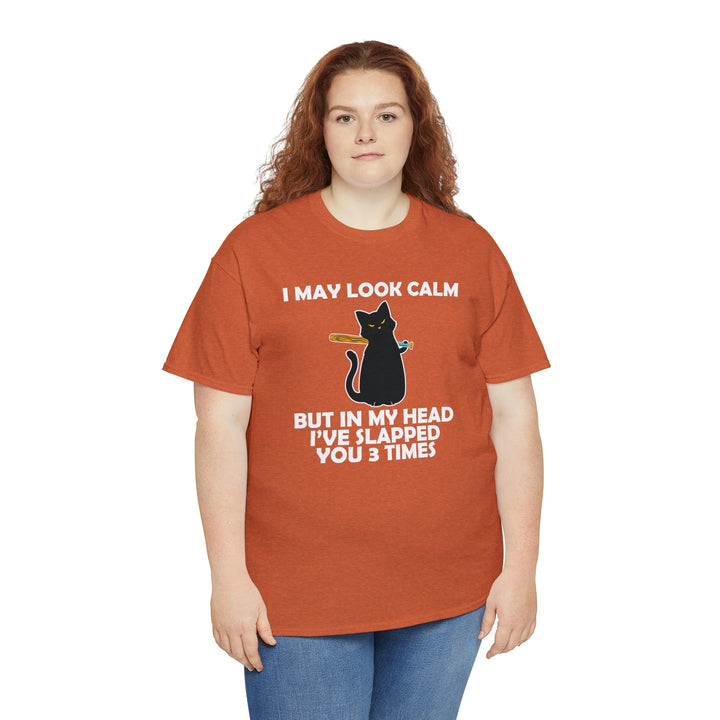 I May Look Calm... Unisex Heavy Cotton Tee