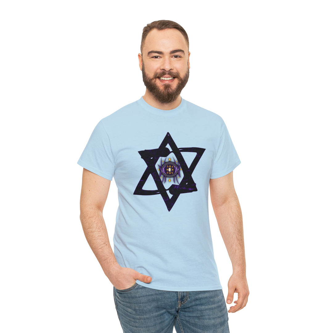 Star Of David All-Seeing-Eye - Unisex Heavy Cotton Tee