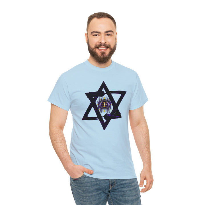 Star Of David All-Seeing-Eye - Unisex Heavy Cotton Tee