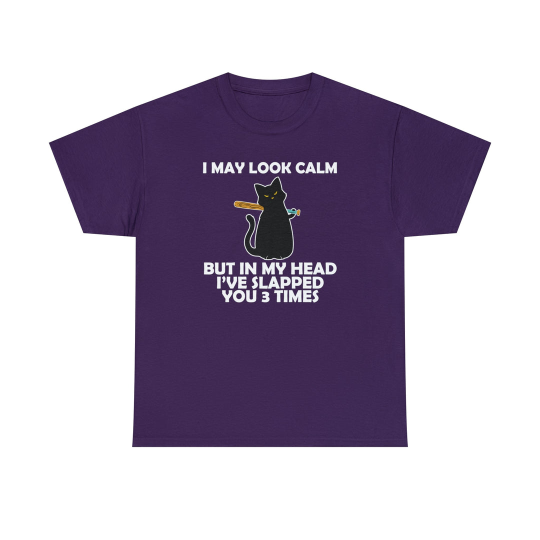 I May Look Calm... Unisex Heavy Cotton Tee