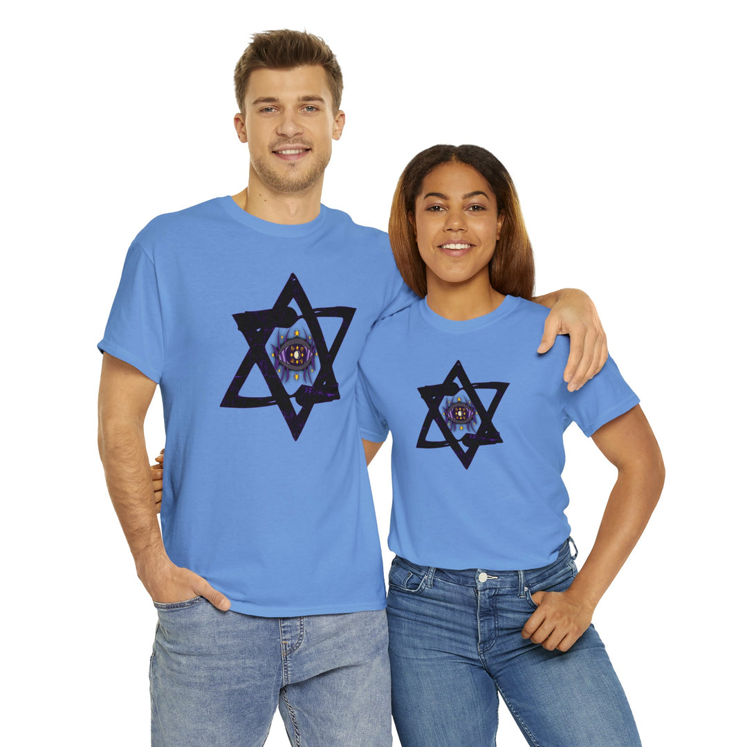 Star Of David All-Seeing-Eye - Unisex Heavy Cotton Tee