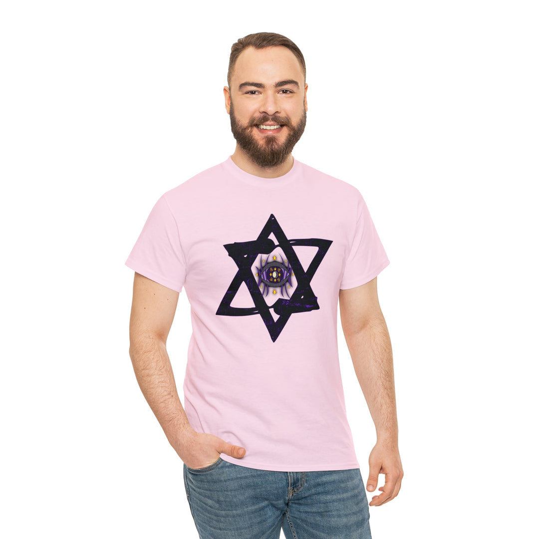 Star Of David All-Seeing-Eye - Unisex Heavy Cotton Tee