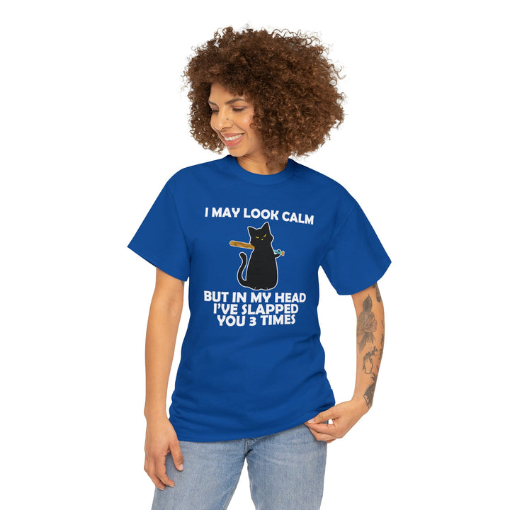 I May Look Calm... Unisex Heavy Cotton Tee
