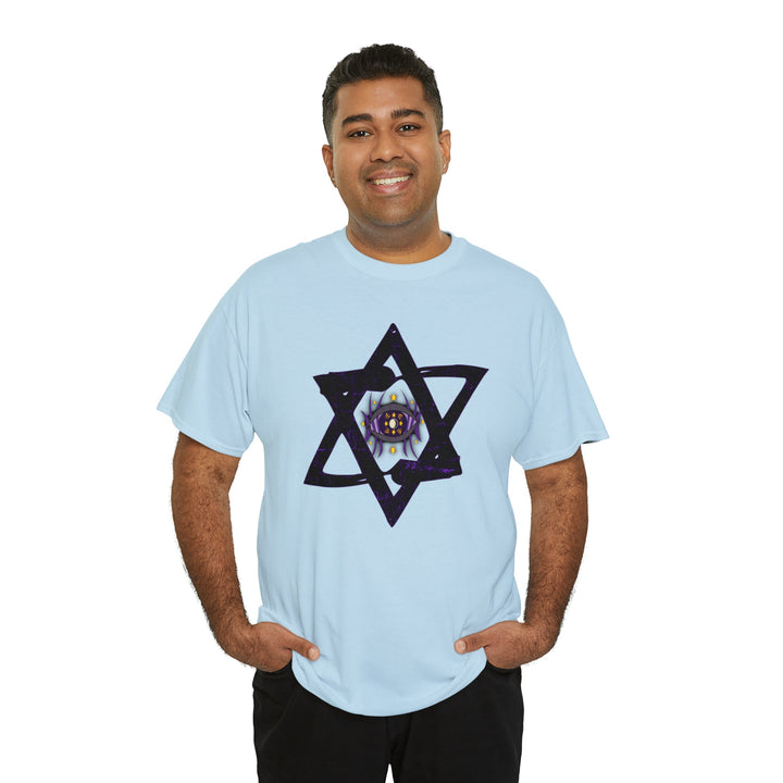 Star Of David All-Seeing-Eye - Unisex Heavy Cotton Tee