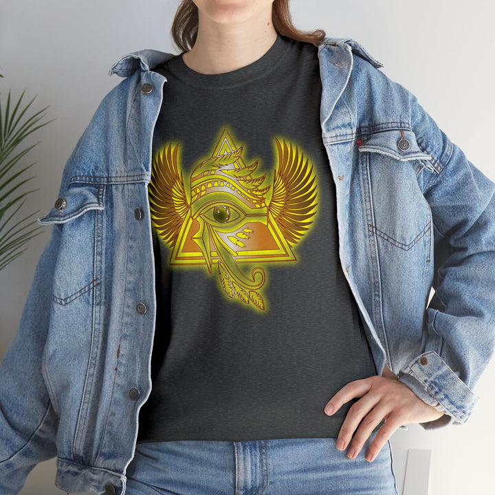 Egyptian Pyramid All-Seeing-Eye - Unisex Heavy Cotton Tee