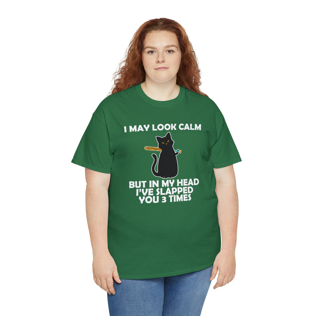 I May Look Calm... Unisex Heavy Cotton Tee