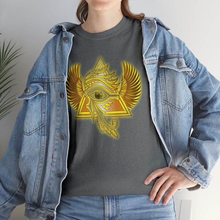 Egyptian Pyramid All-Seeing-Eye - Unisex Heavy Cotton Tee