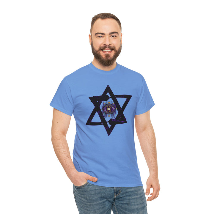 Star Of David All-Seeing-Eye - Unisex Heavy Cotton Tee