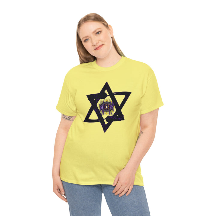 Star Of David All-Seeing-Eye - Unisex Heavy Cotton Tee