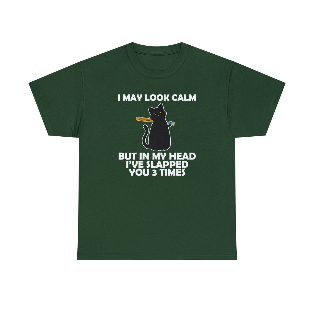 I May Look Calm... Unisex Heavy Cotton Tee