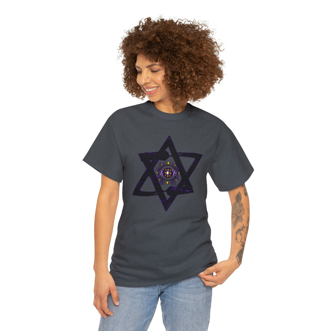 Star Of David All-Seeing-Eye - Unisex Heavy Cotton Tee