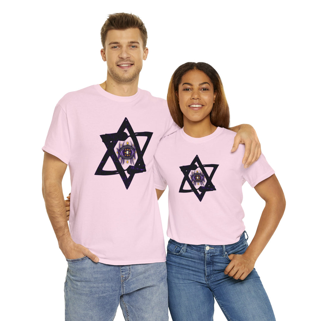 Star Of David All-Seeing-Eye - Unisex Heavy Cotton Tee