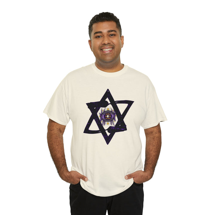 Star Of David All-Seeing-Eye - Unisex Heavy Cotton Tee