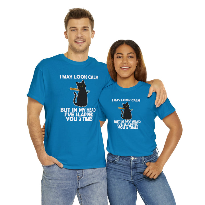 I May Look Calm... Unisex Heavy Cotton Tee