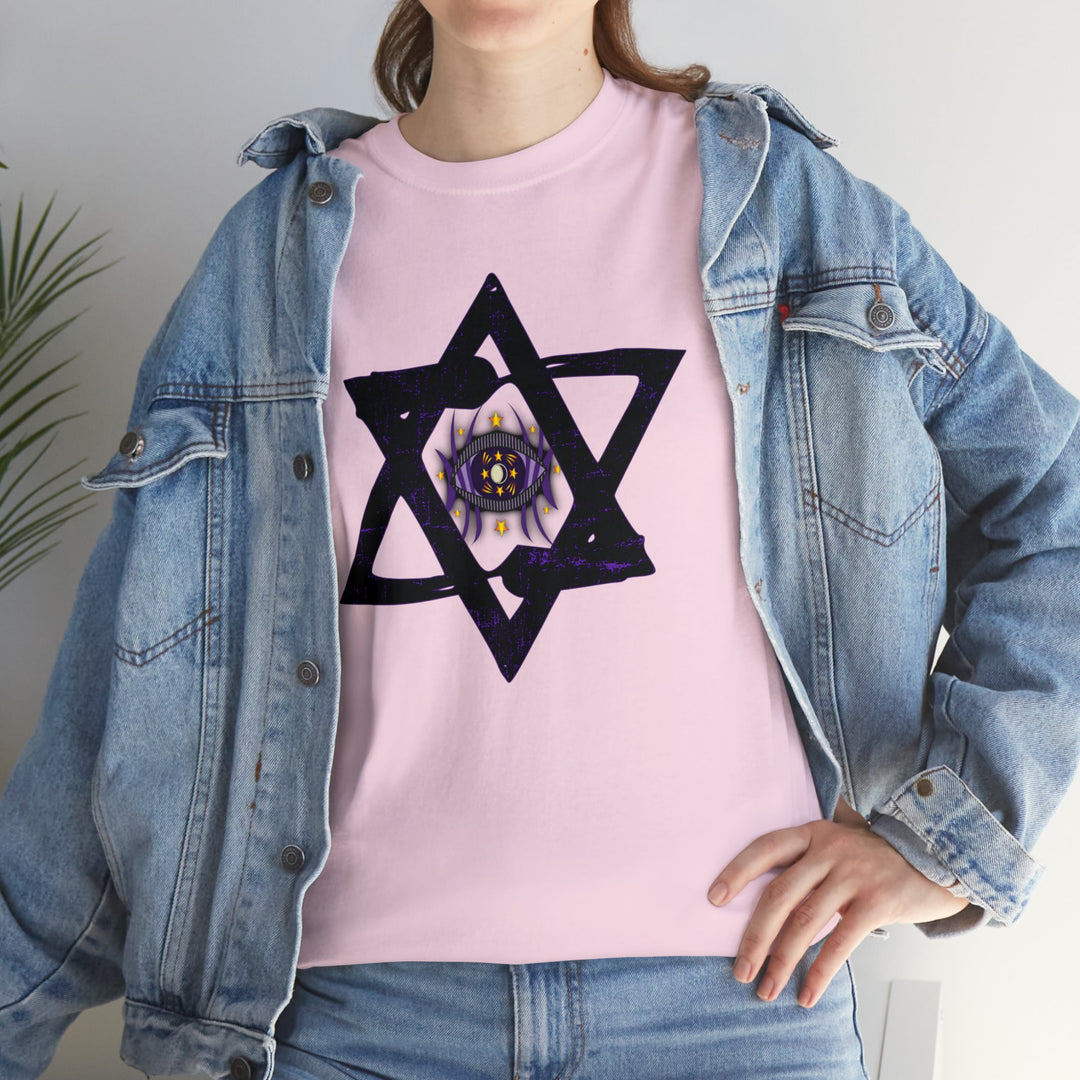 Star Of David All-Seeing-Eye - Unisex Heavy Cotton Tee