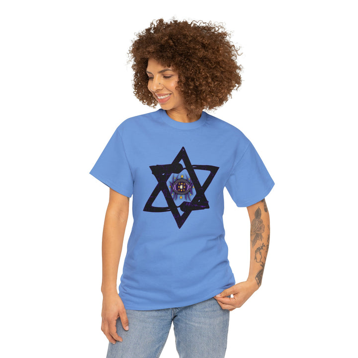 Star Of David All-Seeing-Eye - Unisex Heavy Cotton Tee