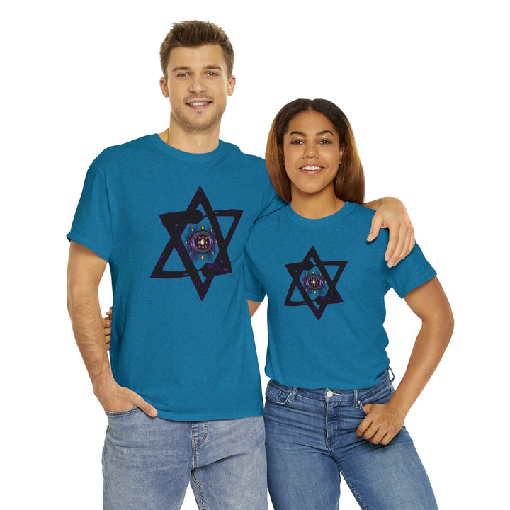 Star Of David All-Seeing-Eye - Unisex Heavy Cotton Tee