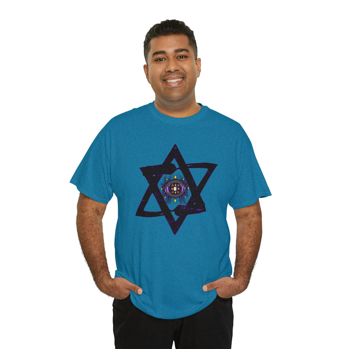 Star Of David All-Seeing-Eye - Unisex Heavy Cotton Tee