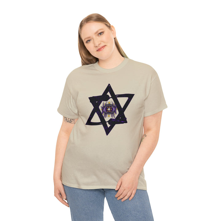 Star Of David All-Seeing-Eye - Unisex Heavy Cotton Tee
