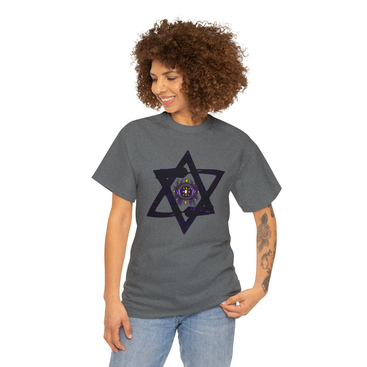 Star Of David All-Seeing-Eye - Unisex Heavy Cotton Tee