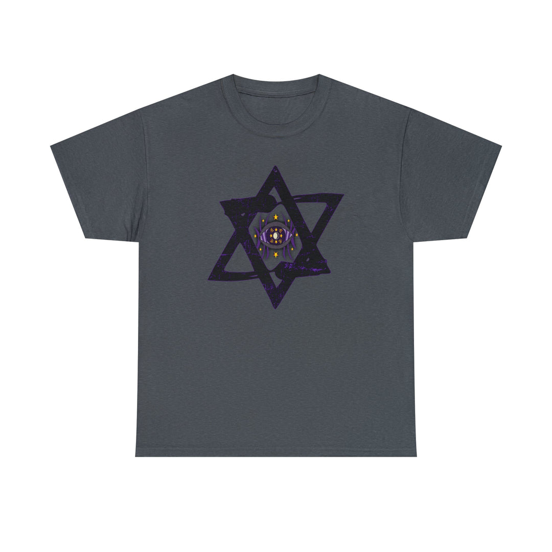Star Of David All-Seeing-Eye - Unisex Heavy Cotton Tee