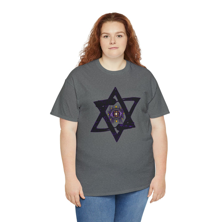 Star Of David All-Seeing-Eye - Unisex Heavy Cotton Tee