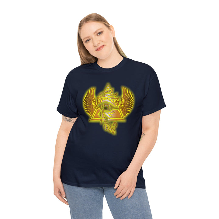 Egyptian Pyramid All-Seeing-Eye - Unisex Heavy Cotton Tee