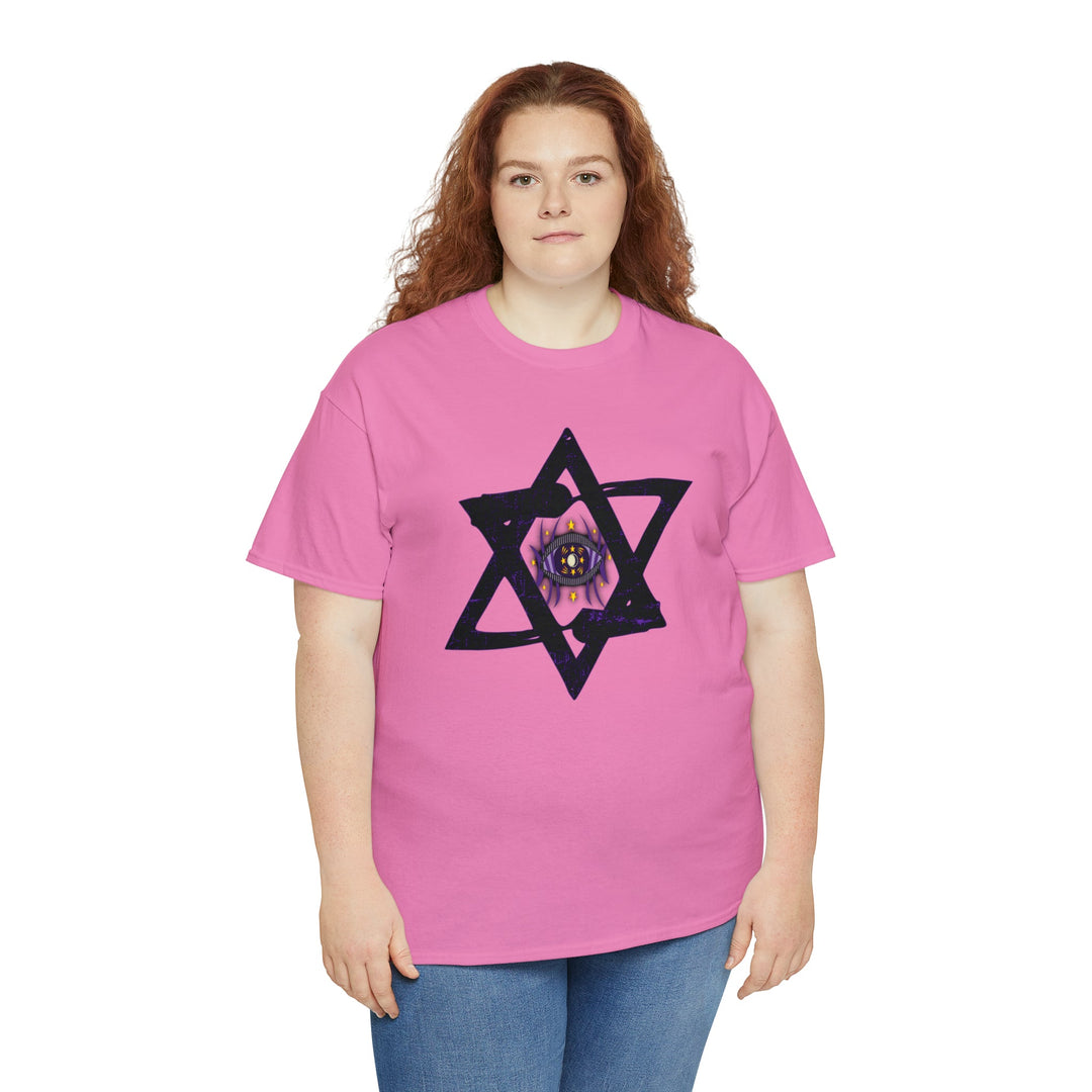 Star Of David All-Seeing-Eye - Unisex Heavy Cotton Tee