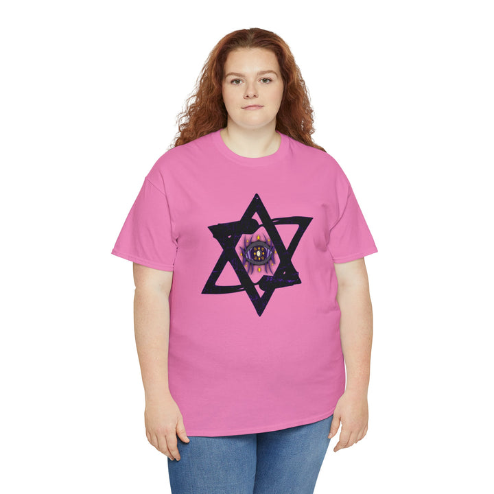 Star Of David All-Seeing-Eye - Unisex Heavy Cotton Tee