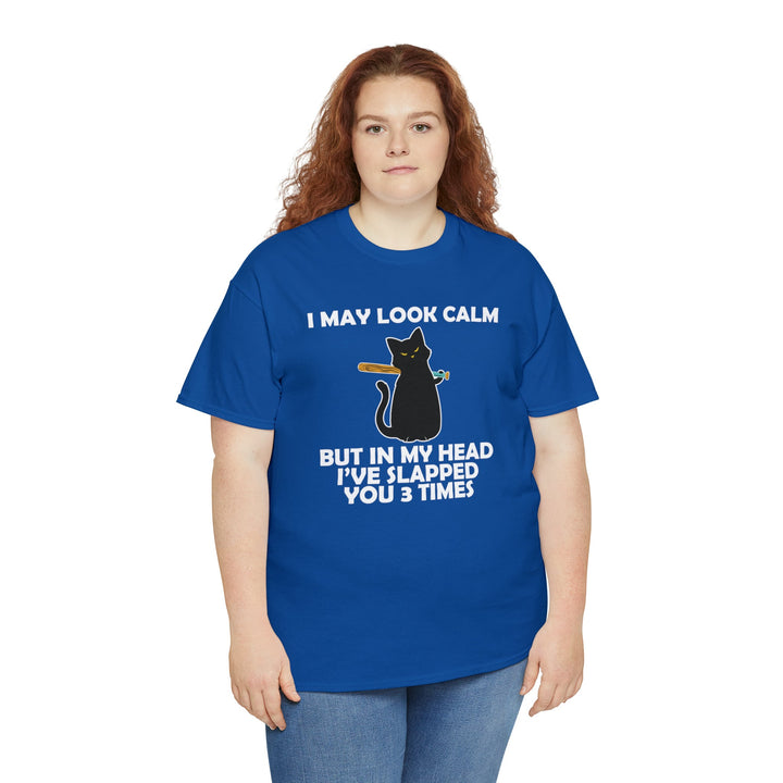 I May Look Calm... Unisex Heavy Cotton Tee