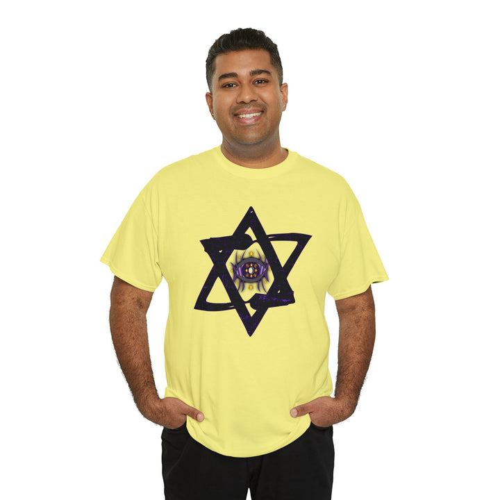 Star Of David All-Seeing-Eye - Unisex Heavy Cotton Tee