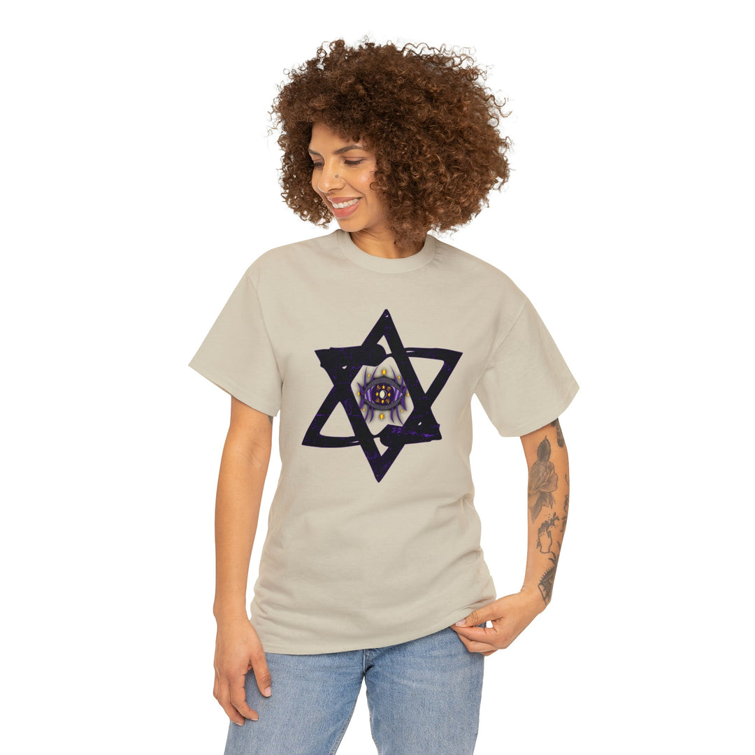 Star Of David All-Seeing-Eye - Unisex Heavy Cotton Tee
