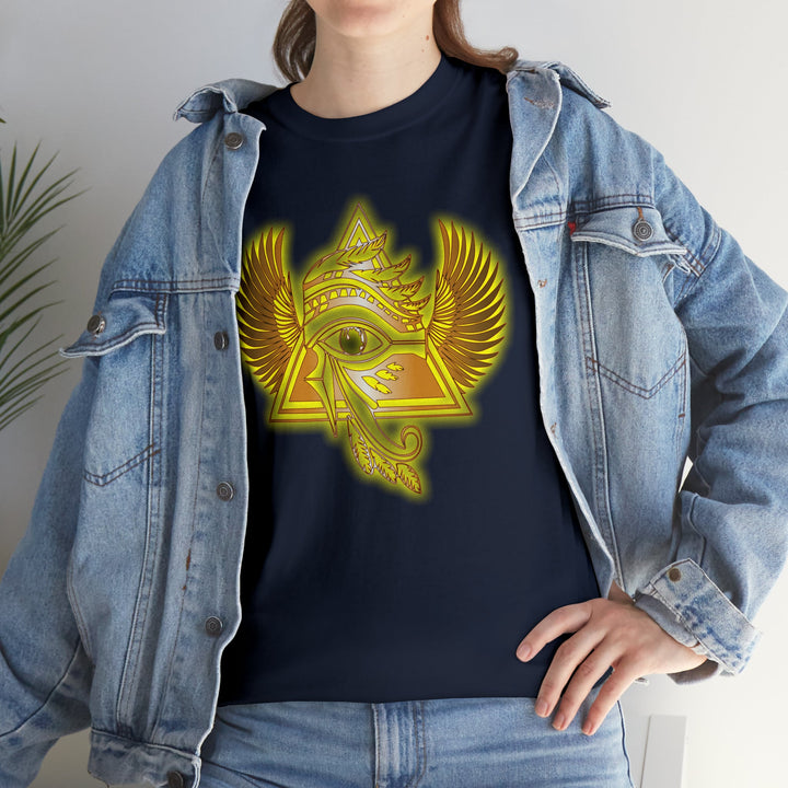 Egyptian Pyramid All-Seeing-Eye - Unisex Heavy Cotton Tee