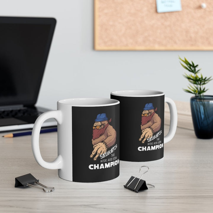 Sasquatch Hide Seek Champion Ceramic Mug 11oz