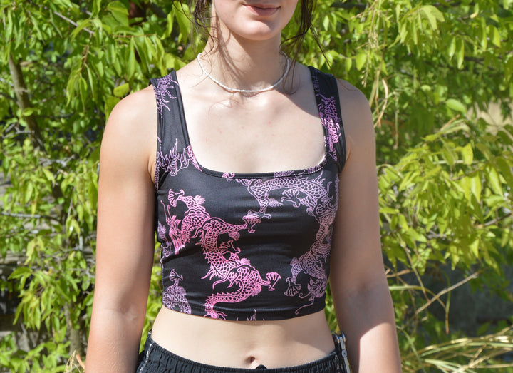Chinese Dragon Crop Tee / Tank