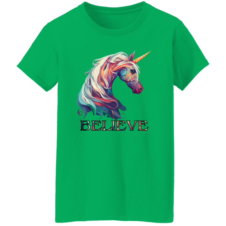 Believe Unicorn Ladies' 5.3 oz. T-Shirt