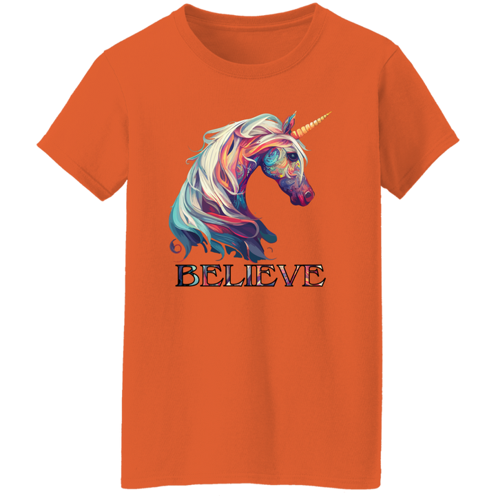 Believe Unicorn Ladies' 5.3 oz. T-Shirt