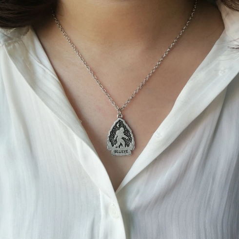 Believe Bigfoot Necklace (19.7")