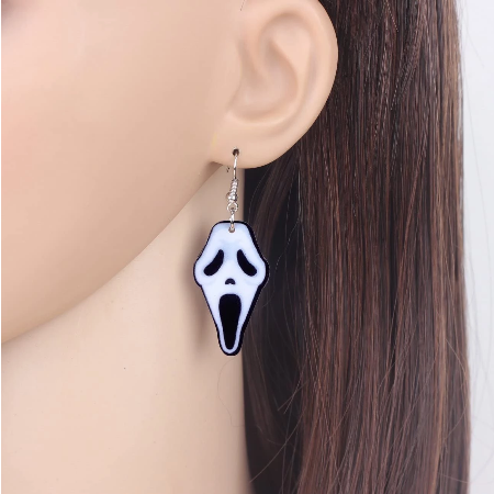 Ghost Goul Acrylic Drop Earrings