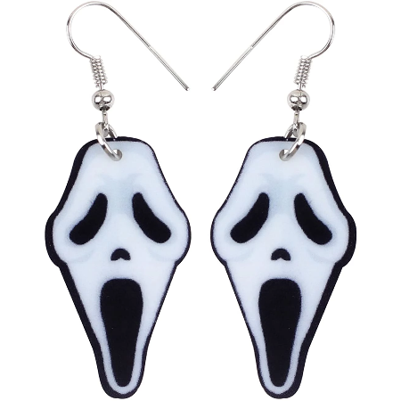 Ghost Goul Acrylic Drop Earrings