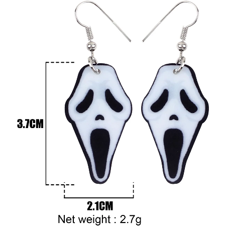 Ghost Goul Acrylic Drop Earrings