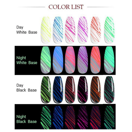 GLOW IN THE DARK NAIL POLISH (6pc)