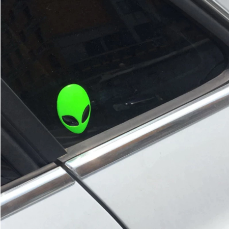 Green Metal UFO Emblem