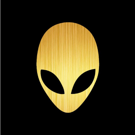 ALIEN HEAD METAL Decal (3 types)